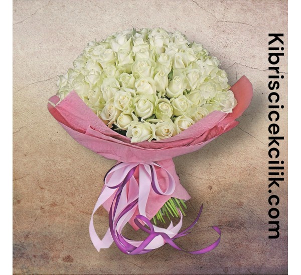 101 Beyaz Gül Buketi 101 Beyaz Gül Buketi