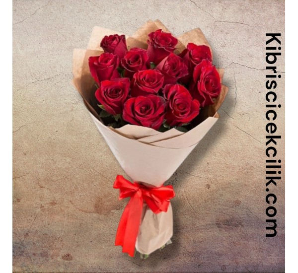 11 Kırmızı Gül Buketi 11 Kırmızı Gül Buketi