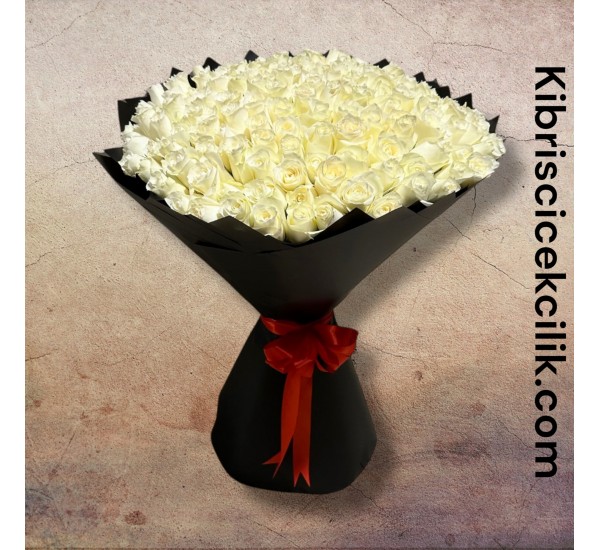 151 Beyaz Gül Buketi 151 Beyaz Gül Buketi