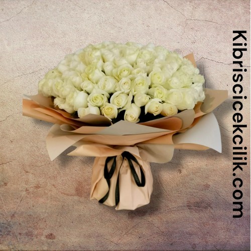201 Beyaz Gül Buketi