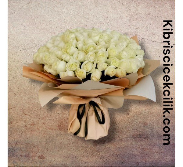 201 Beyaz Gül Buketi 201 Beyaz Gül Buketi