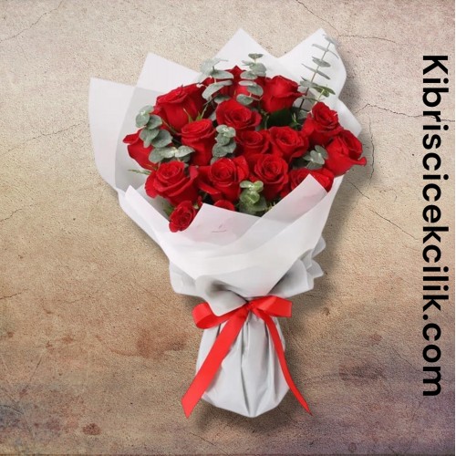 21 Kırmızı Gül Buketi