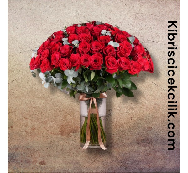 Vazoda 101 Kırmızı Gül Vazoda 101 Kırmızı Gül