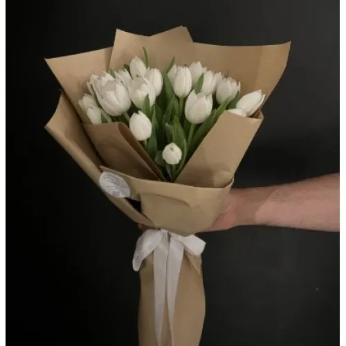 21 Beyaz Lale Buketi