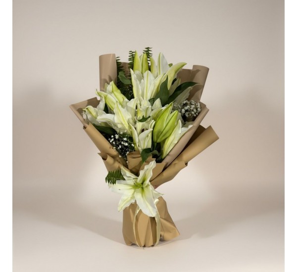 3 Dal Lilyum Buketi (Kazablanka,Zambak) 3 Dal Lilyum Buketi (Kazablanka,Zambak)